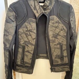 Blanc Noir Black Quilted Jacket